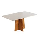 Ver imagem 2 de Mesa de Jantar 6 Lugares Retangular 160x80cm MDF Aires Mel