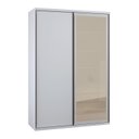 Ver imagem 3 de Guarda-Roupa Modulado Solteiro 1,60m 2 Portas de Correr 3 Gavetas Espelho Reflecta 100% MDF Attuale