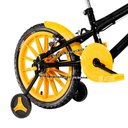 Ver imagem 6 de Bicicleta Infantil Masculina Aro 16 Nylon Preta e Amarela