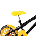 Ver imagem 3 de Bicicleta Infantil Masculina Aro 16 Nylon Preta e Amarela