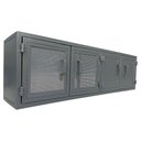 Ver imagem 1 de Rack para Parede Estilo Industrial com 4 Portas de Ferro - Cor Cinza Chumbo Texturizado