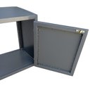 Ver imagem 5 de Rack para Parede Estilo Industrial com 4 Portas de Ferro - Cor Cinza Chumbo Texturizado
