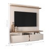 Painel para Tv Faença Off White Canela - 2