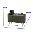 Ver imagem 3 de Buffet Aparador 3 Portas Gold Preto/Mel