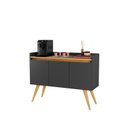 Ver imagem 2 de Buffet Aparador 3 Portas Gold Preto/Mel