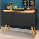 Ver imagem 1 de Buffet Aparador 3 Portas Gold Preto/Mel