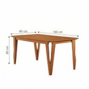 Ver imagem 3 de Conjunto Sala de Jantar Mesa Elos 1,60x0,80 Tampo Amadeirado 6 Cadeiras Riviera Cinamomo/Creme