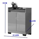 Ver imagem 3 de Buffet Aparador 2 Portas Real Cinza/Mel