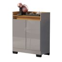 Ver imagem 2 de Buffet Aparador 2 Portas Real Cinza/Mel
