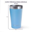 Ver imagem 3 de Copo Térmico para Cerveja Azul 473 Ml Termopro
