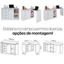 Ver mais imagens de Escrivaninha em L com 4 Gavetas 1 Porta e Nicho London Branco