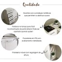 Ver imagem 3 de Escrivaninha em L com 4 Gavetas 1 Porta e Nicho London Branco