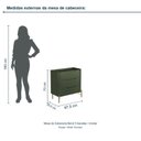 Ver imagem 3 de Mesa de Cabeceira Bend 3 Gavetas Incolar Musgo com Pé Dourado