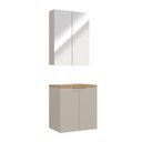 Ver imagem 2 de Conjunto de Banheiro 60cm x 145cm Nature Bege/Panna/Carvalho