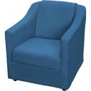 Ver imagem 5 de Kit 3 Poltronas Mila Pé de Plástico Cromado - Azul-marinho Suede