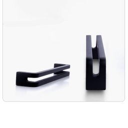 10 Puxadores Italiano 16cm Aço Preto Fosco Gaveta Armário - 6