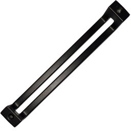 10 Puxadores Italiano 16cm Aço Preto Fosco Gaveta Armário - 9