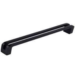 10 Puxadores Italiano 16cm Aço Preto Fosco Gaveta Armário - 4