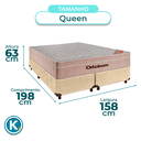 Ver imagem 3 de Conjunto Cama Box Perola Queen + Colchão Molas Ensacadas Airtech Ortobom