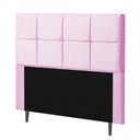 Ver imagem 1 de Cabeceira Estofada Poliana 140CM Casal Strass Courino Rosa - D A DECOR