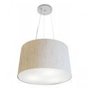 Ver imagem 2 de Lustre Pendente Cone Vivare Md-4153 Cúpula em Tecido 30/45x40cm - Bivolt Linho Bege 127/220v