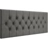 Cabeceira Painel Estofada Dubai Deluxe Casal Cinza 1,40m - Pc Móveis - 1