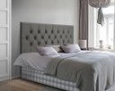 Ver imagem 2 de Cabeceira Painel Estofada Dubai Deluxe Casal Cinza 1,40m - Pc Móveis