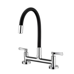 Torneira Misturador Lorenzetti Lorenflex 1256 B27 com Bica Móvel de Bancada Preta - 1