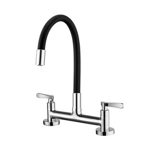 Torneira Misturador Lorenzetti Lorenflex 1256 B27 com Bica Móvel de Bancada Preta