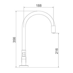 Torneira Misturador Lorenzetti Lorenflex 1256 B27 com Bica Móvel de Bancada Preta - 4