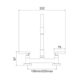 Torneira Misturador Lorenzetti Lorenflex 1256 B27 com Bica Móvel de Bancada Preta - 3