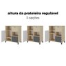 Balcão para Escritório e Home Office com 1 Porta 2 Gavetas Nordik - 8