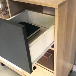 Balcão para Escritório e Home Office com 1 Porta 2 Gavetas Nordik - 13