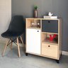 Balcão para Escritório e Home Office com 1 Porta 2 Gavetas Nordik - 12