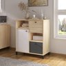 Balcão para Escritório e Home Office com 1 Porta 2 Gavetas Nordik - 2