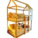 Ver imagem 2 de Beliche Infantil Casinha Janelinha Marrom/Mel/Branco