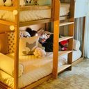 Ver imagem 6 de Beliche Infantil Casinha Janelinha Marrom/Mel/Branco