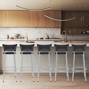 Ver imagem 6 de Kit 5 Banquetas Alta Banco para Balcão Junco Preto Àrea Gourmet Ilha Bancada bares Churrasqueira