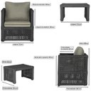 Ver imagem 2 de Mesa e 2 Poltronas Madri Corda Náutica Estofado 8 Trama Preto