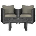 Ver imagem 1 de Mesa e 2 Poltronas Madri Corda Náutica Estofado 8 Trama Preto