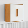 Armário Aéreo 2 Portas Lorena Kaiki Móveis - Nature/off - 1