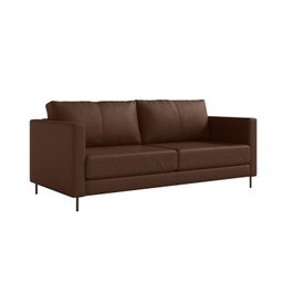 Sofá de Couro 2 Lugares Zeus YesCasa 2,00 cm - 2
