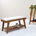 Ver imagem 1 de Banco Gaia com Apoio Madeira Maciça e Assento Estofado