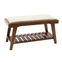 Ver imagem 2 de Banco Gaia com Apoio Madeira Maciça e Assento Estofado