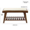 Ver imagem 3 de Banco Gaia com Apoio Madeira Maciça e Assento Estofado