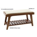 Ver imagem 5 de Banco Gaia com Apoio Madeira Maciça e Assento Estofado