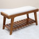 Ver imagem 4 de Banco Gaia com Apoio Madeira Maciça e Assento Estofado