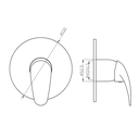 Ver imagem 6 de Kit Ducha Auto Limpante de Teto C/ Acabamento para Registro Monocomando Base Deca 4493 Preto Fosco