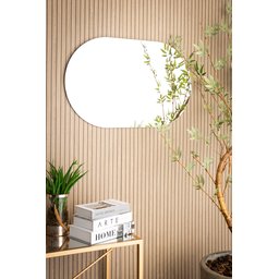Espelheira para Banheiro Oval Lapidado Quarto Sala 80 X 50 Cm C/suporte - 5
