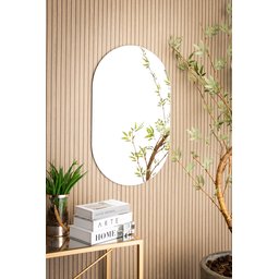 Espelheira para Banheiro Oval Lapidado Quarto Sala 80 X 50 Cm C/suporte - 2